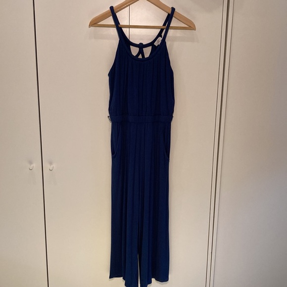 LOFT Pants - Ann Taylor Loft blue jumpsuit petite xs